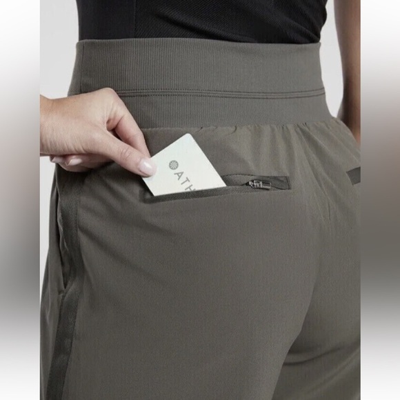 Like New Athleta Olive Wide Leg Pants - Picture 4 of 9